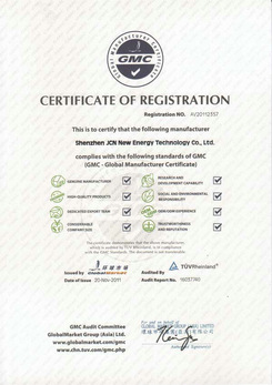 Certificado de panel solar fotovoltaico
