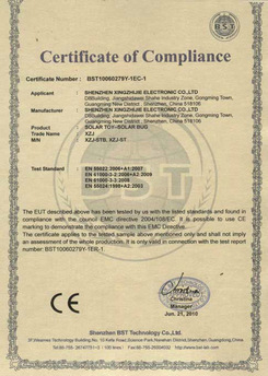 Certificado de panel solar fotovoltaico