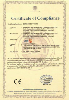 Certificado de panel solar fotovoltaico